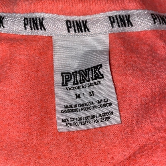 Pink Victoria's Secret High Neck Top Signature Dog‎ Logo Long Sleeve Women M - Picture 4 of 6